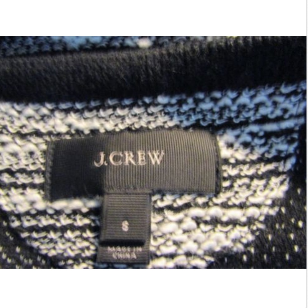 J Crew Black White Boucle Sweater Jacket - Picture 8 of 8